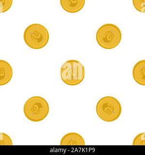 Illustrazione sul tema grande disegno colorato Hanukkah, insieme senza soluzione di continuità dreidel. Seamless disegno costituito da collezione dreidel, accessorio Hanukka vacanze Illustrazione Vettoriale