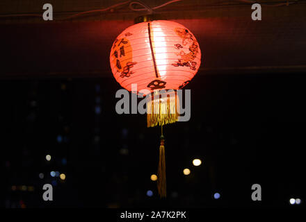 Lanterna visualizza viene trattenuto è Tsuen Wan Park per celebrare il prossimo Festival di metà autunno a Tsuen Wan Park di Hong Kong, Cina, 11 settembre 2019. *** Local Foto Stock