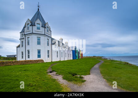 La città di John O'semole lungo il percorso mitico NC500 nelle Highlands della Scozia Foto Stock