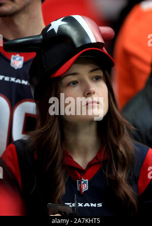 Houston Texans fans prima della NFL serie internazionale corrisponde allo stadio di Wembley, Londra. Foto Stock