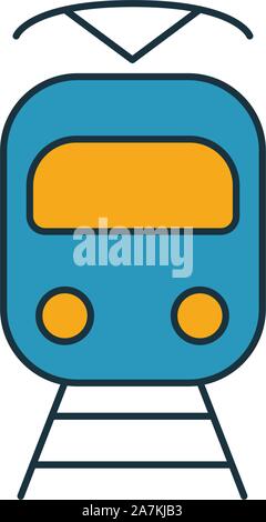 Icona del tram. Semplice elemento dai trasporti raccolta di icone. Creative icona Tram ui, ux, applicazioni software e infographics Illustrazione Vettoriale