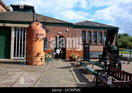 Il Abbey Pumping Station Museum, Leicester, Leicestershire, Regno Unito Foto Stock