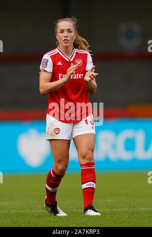 Crawley, Regno Unito. 3 novembre 2019. Lia Walti di Arsenal durante il SSE donna Continental Cup partita di calcio tra Brighton & Hove Albion WFC e Arsenal a popoli Pension Stadium il 3 novembre 2019 in Crawley, Inghilterra (foto di Daniela Porcelli/SPP) Credito: SPP Sport Stampa foto. /Alamy Live News Foto Stock