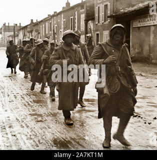 Premiere Guerre mondiale, troupe de tirailleurs Senegalais, pres de 60000 soldats furenti engags. Photographie, 1914-1918, Parigi. Foto Stock