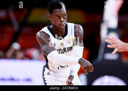 Foto di tedesco giocatore di pallacanestro professionale Dennis Schroder della Germania National Basketball Team al terzo turno del gruppo G Jordan vs Germa Foto Stock