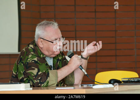 Andrzej Sapkowski autore di "The Witcher' libri su Polcon 2018, Thorn, 14 Luglio 2018 Foto Stock