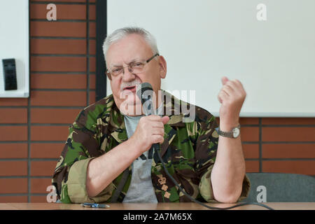 Andrzej Sapkowski autore di "The Witcher' libri su Polcon 2018, Thorn, 14 Luglio 2018 Foto Stock