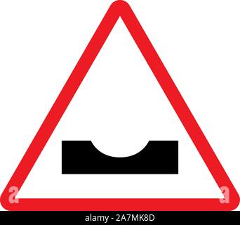 Il traffico stradale di avvertimento segno. Un triangolo rosso pericoloso simbolo dip vettore. Illustrazione Vettoriale