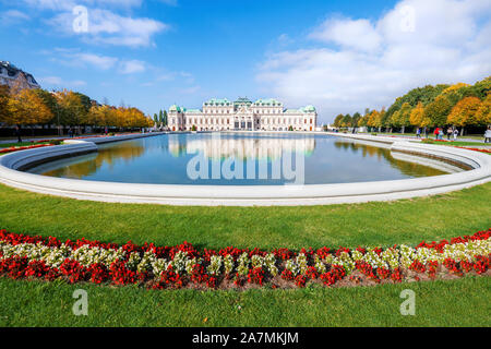 Il Palazzo del Belvedere di Vienna (Austria) Foto Stock