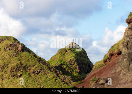 Giant's Causeway pomeriggio vista, Irlanda del Nord, Regno Unito Foto Stock