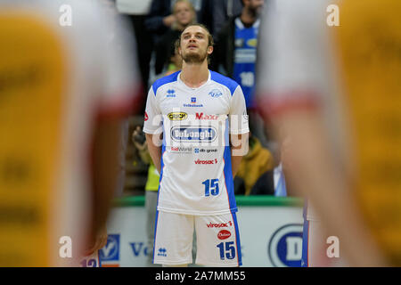 Treviso, Italia, 03 Nov 2019, Matteo chillo (Treviso) durante De Longhi Treviso Basket vs il Prosciutto di Carpegna Basket Pesaro - basket italiana una serie campionato - Credito: LPS/Ettore Grifoni/Alamy Live News Foto Stock