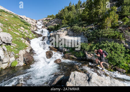 Escursioni sul fiume del vento Alta Via, Wyoming USA Foto Stock