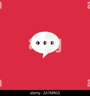 Icona Chat illustrazione vettoriale. Simbolo può essere usato per il messaggio e la conversazione. Illustrazione Vettoriale