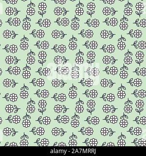 Geometrica astratta floreale sagoma foglia seamless pattern sfondo vettoriale.Perfetta per gli sfondi,tessuto disegni e sfondi. Illustrazione Vettoriale