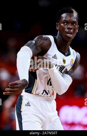 Foto di tedesco giocatore di pallacanestro professionale Dennis Schroder della Germania National Basketball Team al terzo turno del gruppo G Jordan vs Germa Foto Stock