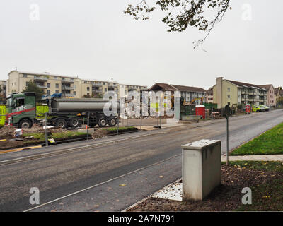 Abbruch einer Wohnsiedlung in Regensdorf ZH Foto Stock