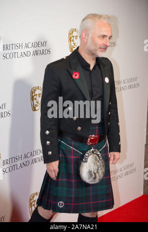 Glasgow, Regno Unito. Il 3 novembre 2019. Nella foto: Mark Bonnar. Scene da annuale BAFTAs scozzese al Doubletree Hotel Hilton. Credito: Colin Fisher/Alamy Live News Foto Stock