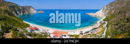 Famoso Petanoi beach sull'isola di Cefalonia in Grecia. Foto Stock