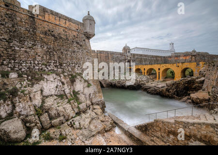 Peniche Fortezza, Leiria, Oeste, Portogallo, Europa Foto Stock