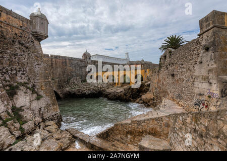 Peniche Fortezza, Leiria, Oeste, Portogallo, Europa Foto Stock