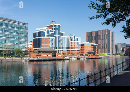 La Victoria Building, Salford Quays, Salford, Greater Manchester, Inghilterra, Regno Unito Foto Stock