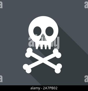 Vector teschio con ossa incrociate Illustrazione Vettoriale