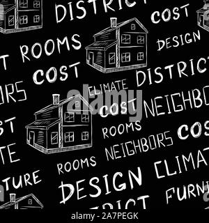 Texture Seamless case e caratteristiche Illustrazione Vettoriale