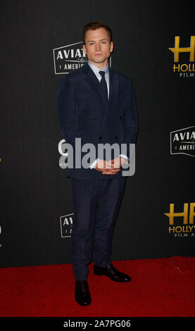 Beverly, California, Stati Uniti d'America. 03 Nov, 2019. Taron Egerton assiste il XXIII Incontro annuale Hollywood Film Awards presso il Beverly Hilton Hotel il 03 novembre 2019 a Beverly Hills, la California. Foto: CraSH/imageSPACE/MediaPunch Credito: MediaPunch Inc/Alamy Live News Foto Stock