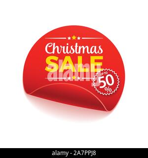 Vendita di Natale carta banner Illustrazione Vettoriale