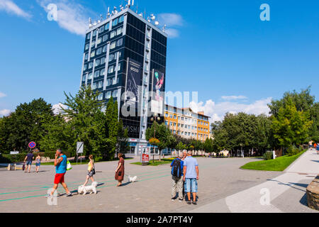 Namestie svateho Egidia, Poprad, Slovacchia Foto Stock