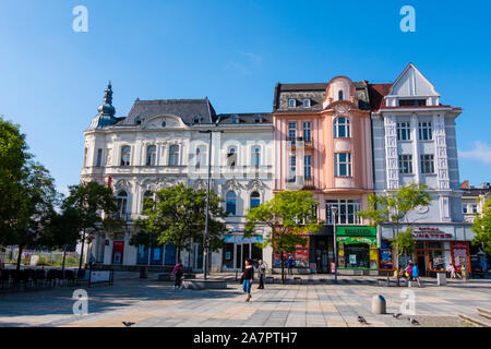 Masarykovo namesti, la piazza principale, Ostrava, Repubblica Ceca Foto Stock