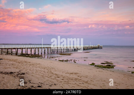 Punto Lonsdale Pier Foto Stock