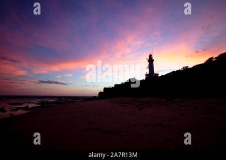 Punto Lonsdale faro Foto Stock