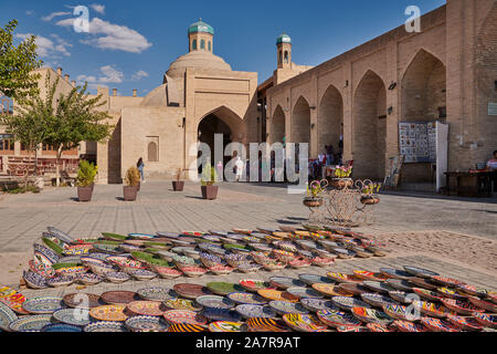 Toki Sarrafon, antica Cupola di Trading a Bukhara, Uzbekistan in Asia centrale Foto Stock