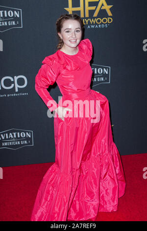 Beverly Hills, Ca. 3 Novembre, 2019. Kaitlyn Dever al 2019 Hollywood Film Awards presso il Beverly Hilton di Beverly Hills, la California il 3 novembre 2019. Credito: Tony Forte/media/punzone Alamy Live News Foto Stock