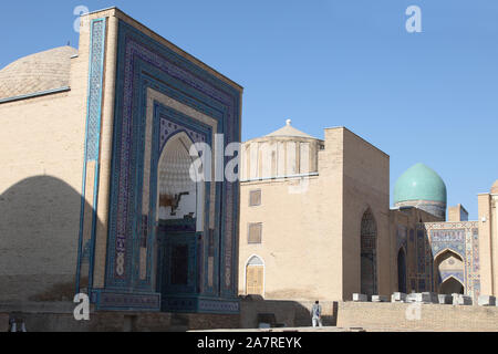 La Repubblica di Uzbekistan. Samarcanda. Memoriale di Shahi Zinda Foto Stock