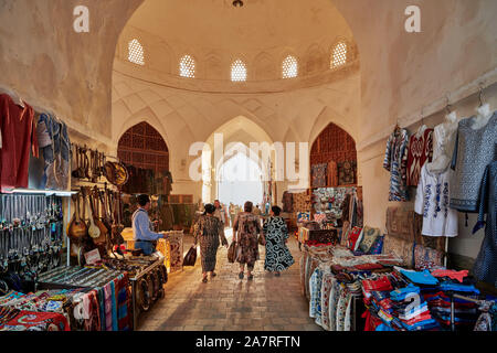 Toki Sargaron, antica Cupola di Trading a Bukhara, Uzbekistan in Asia centrale Foto Stock