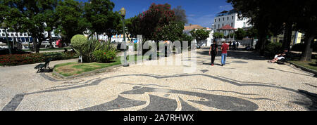 Il Jardim Manuel Bivar giardini dalla Marina, Faro, la capitale di Algarve, Portogallo, Europa Foto Stock