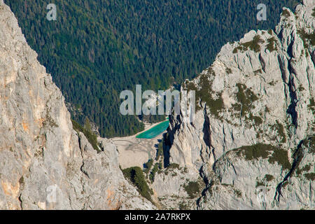 Jasna lago da Špik mountain top Foto Stock