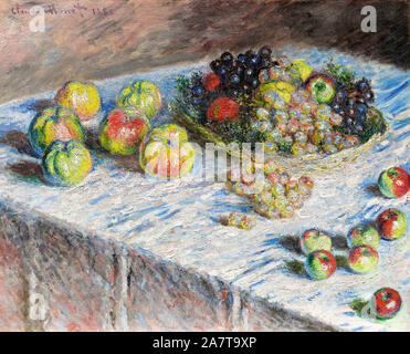 Claude Monet, mele e uva, still life pittura, 1880 Foto Stock