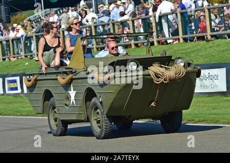 Ford GPA, Ford Nuoto Jeep, colare, D-Day commemorazione, settantacinquesimo anniversario dello sbarco in Normandia, seconda guerra mondiale, veicoli militari, Goodwood Revi Foto Stock