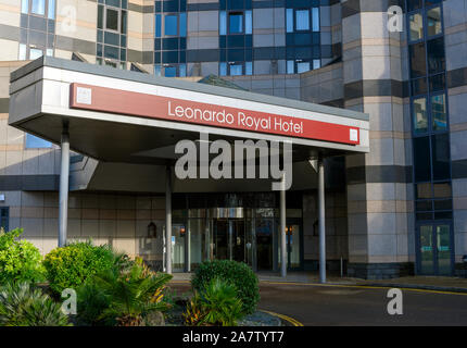 Ingresso a Leonardo Royal Southampton Grand Harbour Hotel, West Quay Road, Southampton, Hampshire, Inghilterra, Regno Unito Foto Stock