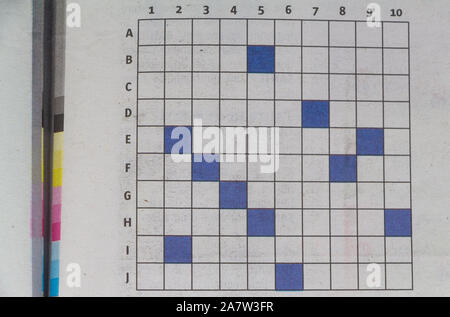 Svuotare cruciverba in un giornale Foto Stock