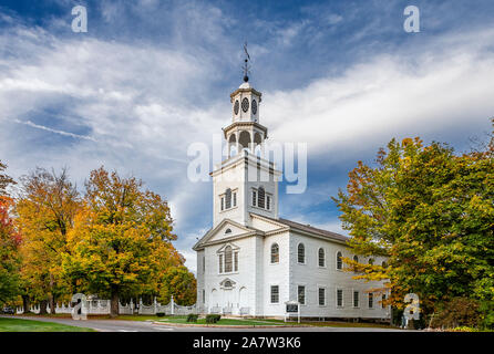 Affascinante vecchio prima chiesa, Bennington, Vermont, USA. Foto Stock