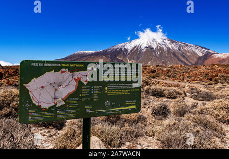 Parco Nazionale del Teide è il più grande parco delle isole Canarie. Foto Stock
