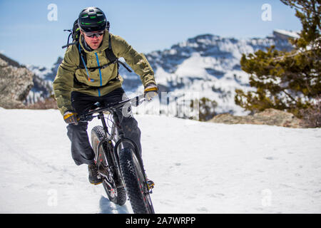 Fat Tire Bike Snow Foto Stock