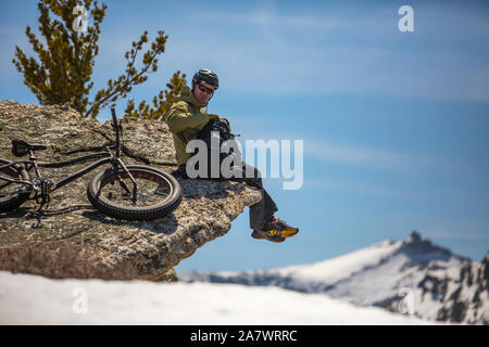 Fat Tire Bike Snow Foto Stock