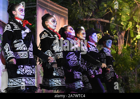 Stile Mariachi dance band, Festival de Las Animas, Merida, Messico Foto Stock