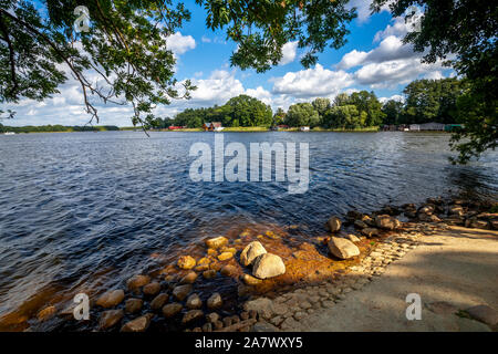 Mirow Lago in Mirow, Mecklenburg Vorpommern, Germania Foto Stock