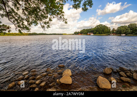 Mirow Lago in Mirow, Mecklenburg Vorpommern, Germania Foto Stock